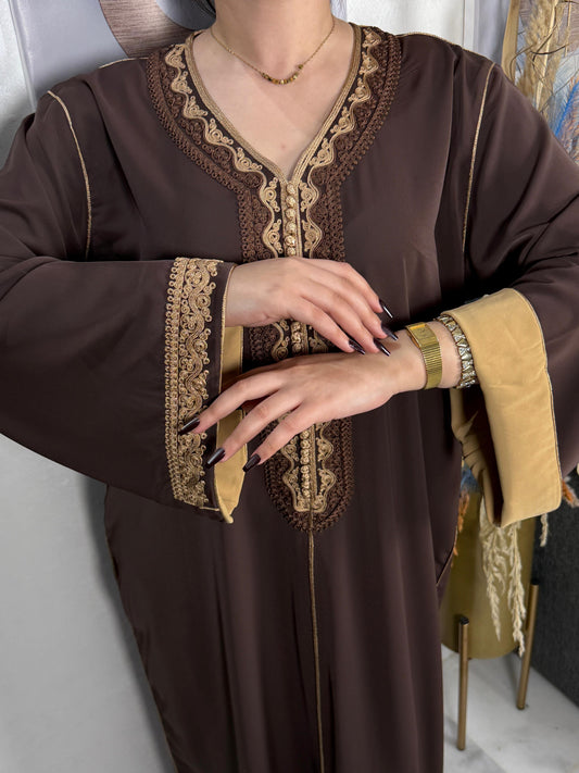 Caftan satin élégant
