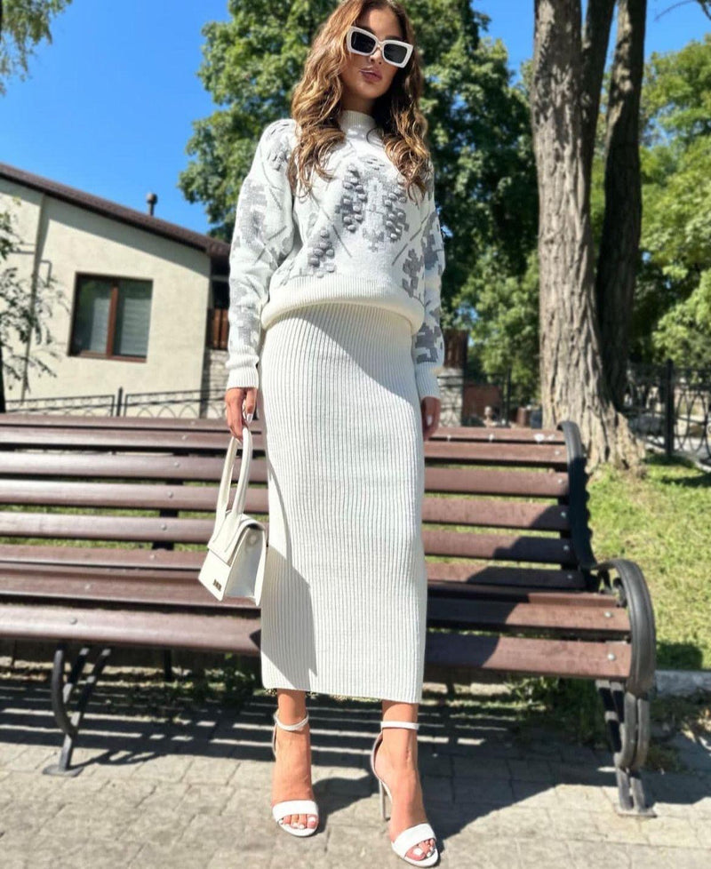 Ensemble tricoté raffiné